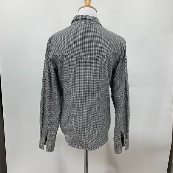 Vintage Panhandle Slim Metal Snap Button Shirt M Medium Check Western Yoke - Picture 7 of 12